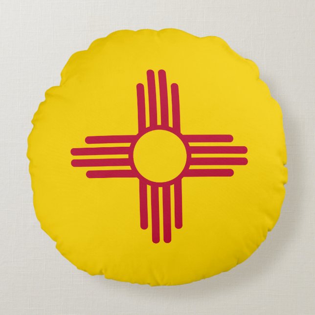 Coussins Ronds Flag du Nouveau-Mexique (Devant)