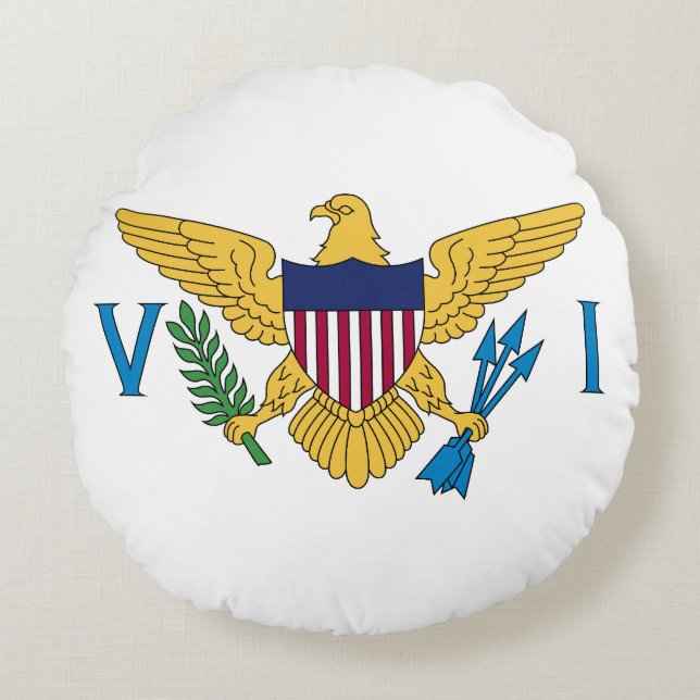 Coussins Ronds Flag of US Virgin Islands (Devant)