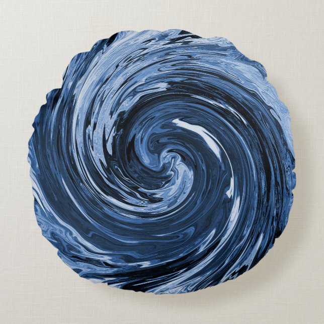 Coussins Ronds Flambée de curling... (Devant)