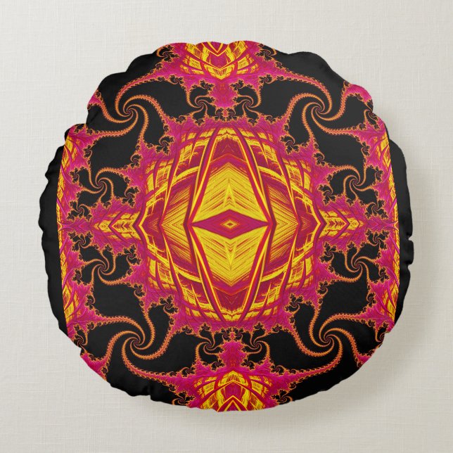 Coussins Ronds Flamboyant fractal (Devant)