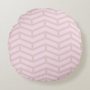 Coussins Ronds Flèches franches opposées Chevron rose neutre