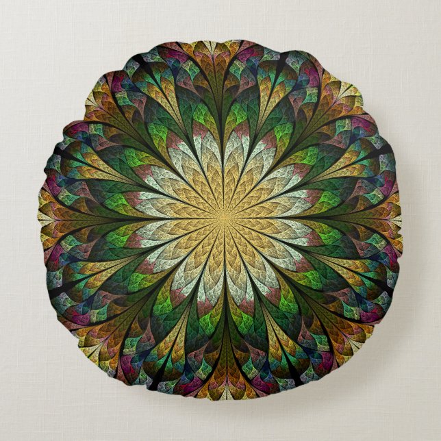 Coussins Ronds Fleur courbée (Devant)