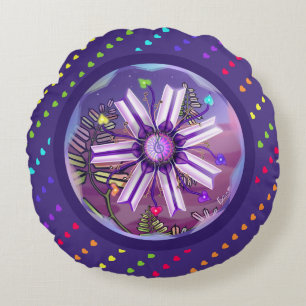 Coussins Ronds Fleur dans le désert