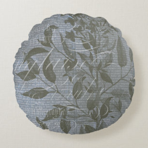 Coussins Ronds Fleur de Bleu I