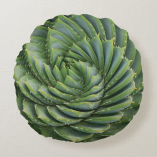 Coussins Ronds Fleur de printemps des cactus verts