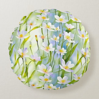 Coussins Ronds Fleur de printemps doux floral 