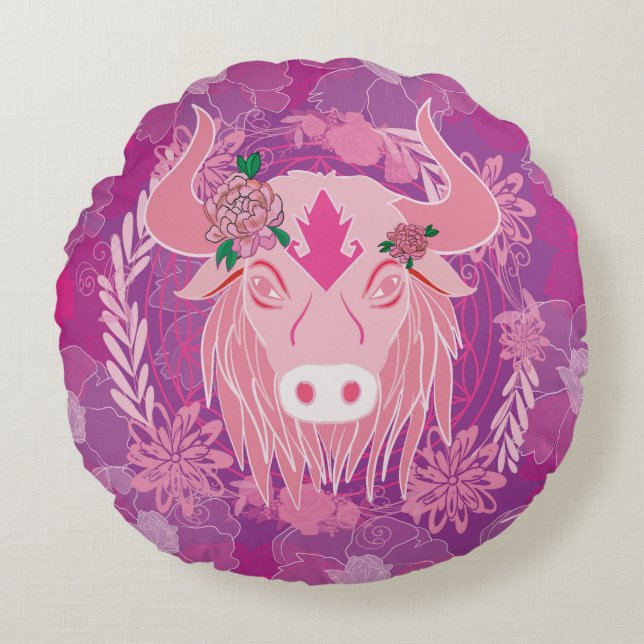 Coussins Ronds Fleur de vie (Devant)