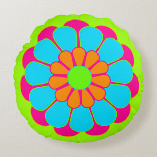 Coussins Ronds Fleur Funky Power Bloom III
