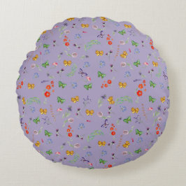 Coussins Ronds Fleur sauvage romantique