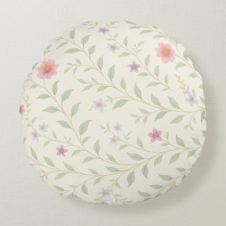 Coussins Ronds Fleur sauvage royal vert moderne populaire