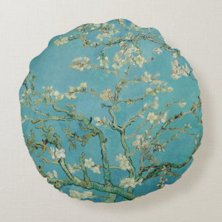 Coussins Ronds Fleurs d'amandes par Vincent Van Gogh Art