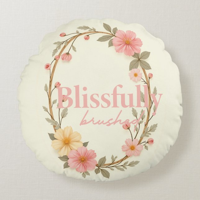 Coussins Ronds Fleurs de mellow (Devant)