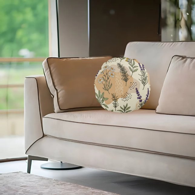 Coussins Ronds Fleurs de plantes (Créateur téléchargé)