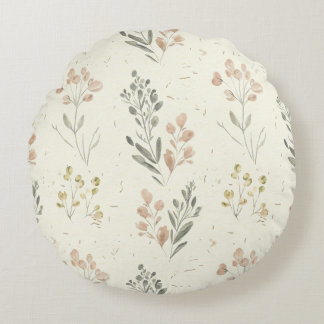Coussins Ronds Fleurs de prairie, par Natasha Us