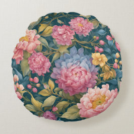 Coussins Ronds Fleurs florales colorées