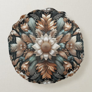 Coussins Ronds Floral Motif 1
