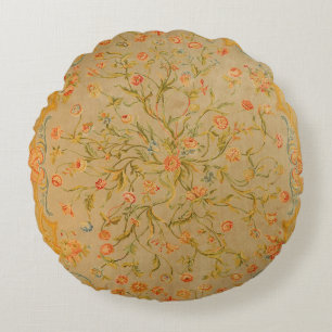 Coussins Ronds Floral Savonnerie Rose Tulip Verdure 