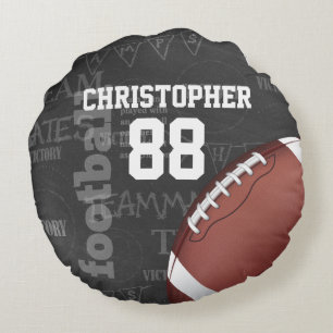 Coussins Ronds Football américain Personalized Chalkboard
