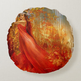 Coussins Ronds Forêt Rouge