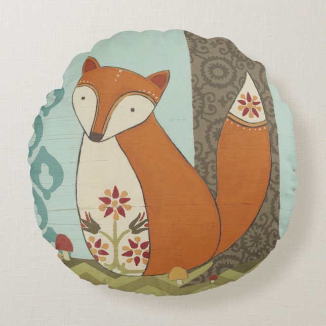 Coussins Ronds Forêt Whimsy IV (Devant)