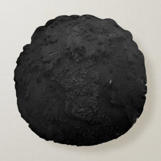 Coussins Ronds Fragment de pierre noir et gris