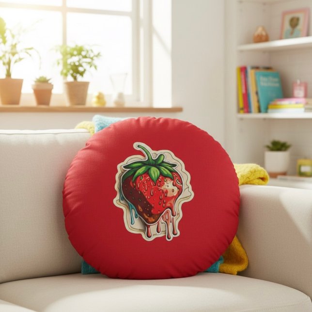 Coussins Ronds Fraise (Créateur téléchargé)