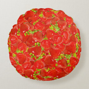 Coussins Ronds Fraises