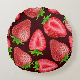 Coussins Ronds Fraises