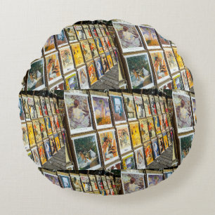 Coussins Ronds France Paris Cityscape Montmartre Aire Vente d'Art