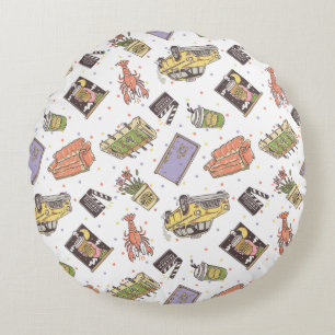 Coussins Ronds FRIENDS™   Motif à pois et icônes