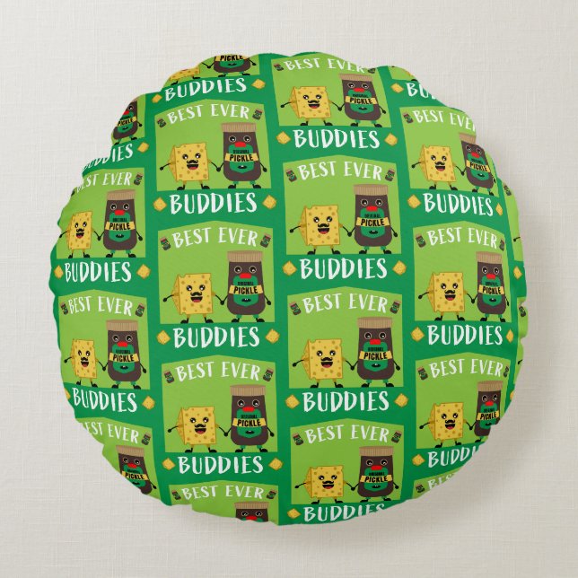 Coussins Ronds Fromage Au Cheddar Britannique Et Amateurs De Pick (Devant)