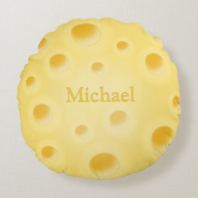 Coussins Ronds Fromage Suisse Cute Avec Trous Personnalisé (Devant)