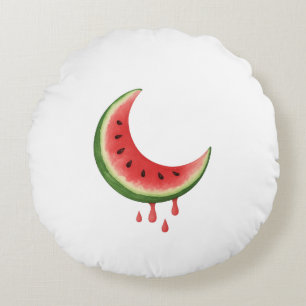 Coussins Ronds Fruit Crescent - Illustration de fruits en tranche