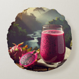Coussins Ronds FRUIT DU DRAGON ROUGE (Pitahaya Vénus) - FRUITS EX
