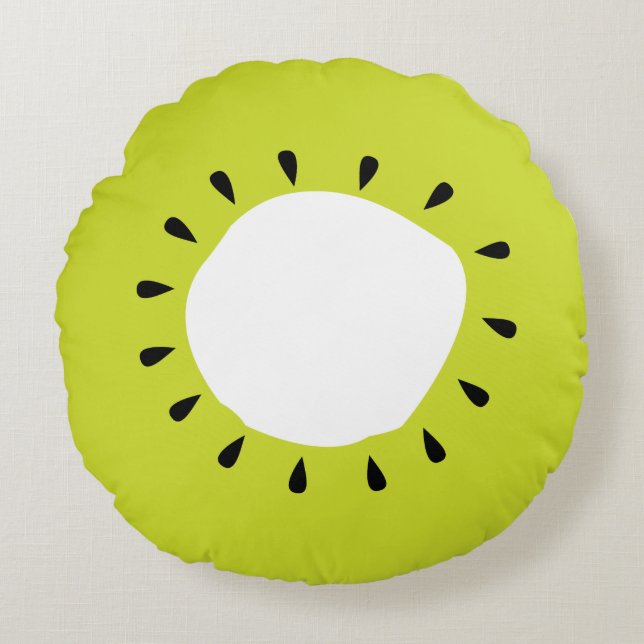 Coussins Ronds Fruit tranche Kiwi (Devant)
