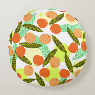 Coussins Ronds Fruits de Néflier du Japon en été
