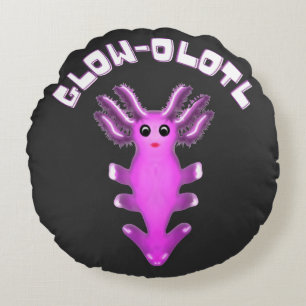 Coussins Ronds Galaxie Lumineuse Axolotl Art Numérique