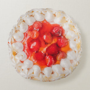 Coussins Ronds Gâteau de dessert à la shortcake de fraise crème f