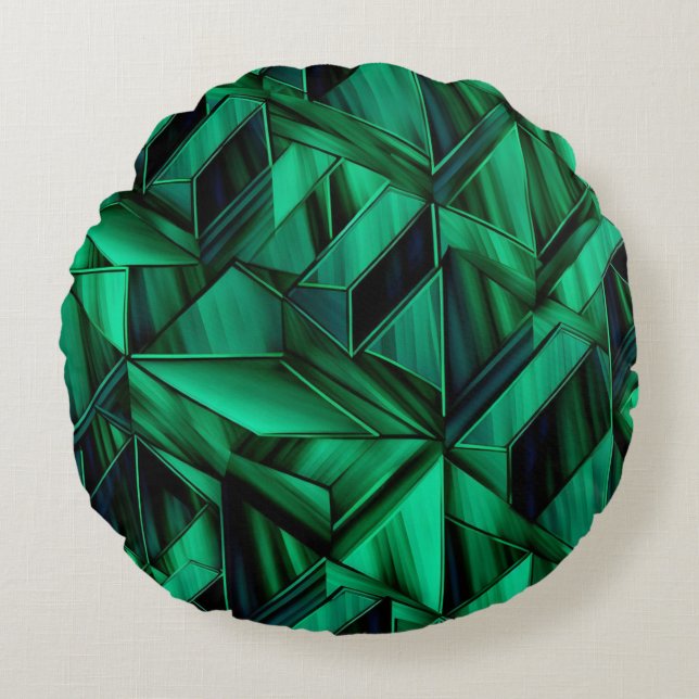 Coussins Ronds Gemstone émeraude précieux inspiré (Devant)