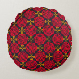 Coussins Ronds Géométrie de dynastie : Motif chinois traditionnel