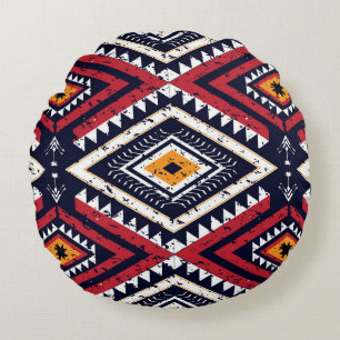Coussins Ronds Géométrique Ethnique Oriental : Traditionnelle San