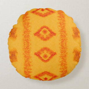 Coussins Ronds Géométrique Stylé Bleu et Vert Ethinc Motif De