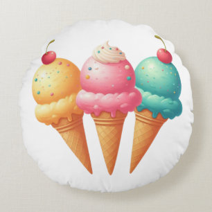 Coussins Ronds Glace colorée