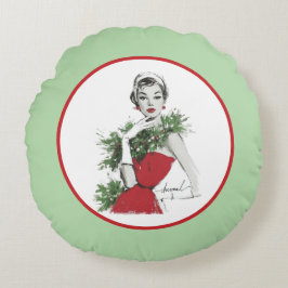 Coussins Ronds Glam Christmas Pillow