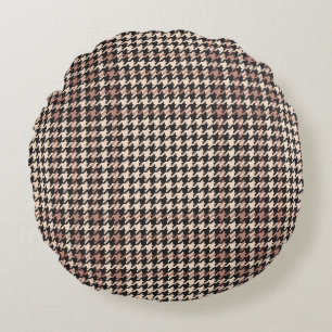 Coussins Ronds Glen Check Plaid Mode Impression