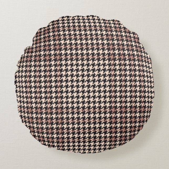 Coussins Ronds Glen Check Plaid Mode Impression (Devant)