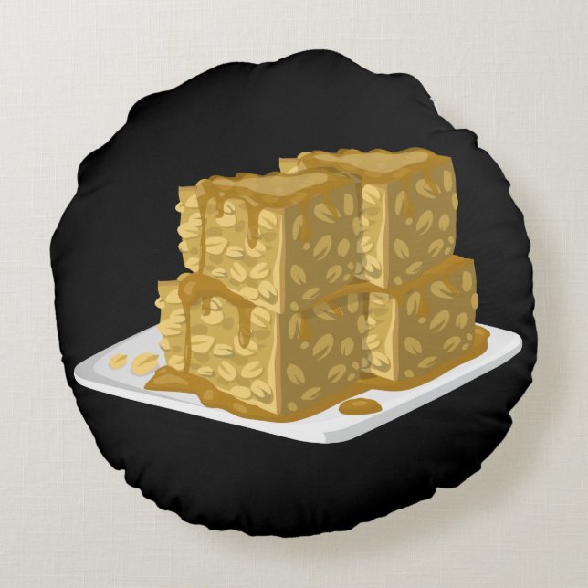 Coussins Ronds Glitch Food avoine gâteau (Dos)