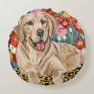 Coussins Ronds Golden Boy Retriever