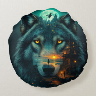 Coussins Ronds Golden Honey Wings & Wolf