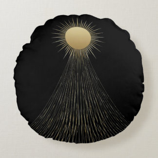 Coussins Ronds Golden Light Path Celestial Decor Pillow Gift